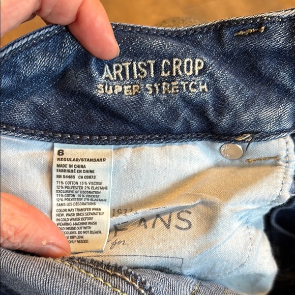 American Eagle Outfitters Blue Cropped Ankle Jeans - Picture 6 of 6